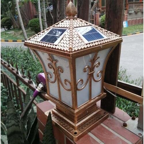 Rechargeable Solar Lamp White Warm Light Outdoor Solar LED Wall Mount Lamp Waterproof Solar Garden Street lamp For Villa Gate