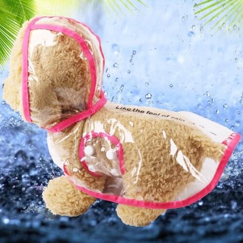 PU raincoat waterproof dog clothes raincoat transparent raincoat pet dog clothes small dog raincoat clothes Chihuahua clothing