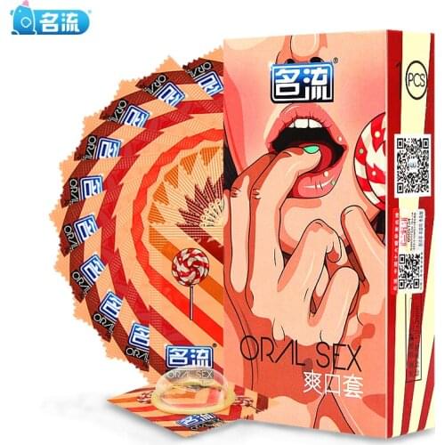 Mingliu 10pcs/lot Oral Sex Condoms Cherry Flavor Latex Condones Penis Sleeve Blowjob Preservativo Contraception Sex Toys for Men