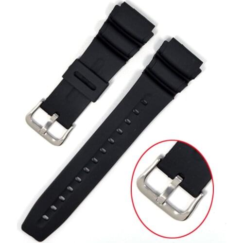For casio Watches Watchband Silicone Rubber Bands Replace Electronic Wristwatch Band Sports Watch Straps 18mm 20mm 22mm