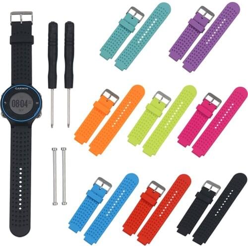 Silicone Watch Band Strap Replacement For Garmin Forerunner 220 230 235 630 620 735 Approach S20 S5 S6 Bracelet Loop