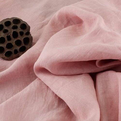 High quality flax patchwork Nordic pink tissu Shirt, jacket, gown and dress material