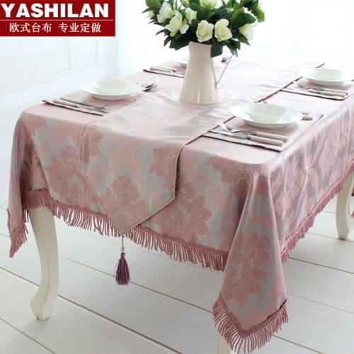 Hide powder table flag American country western European high-grade garden tea table cloth tablecloths round tablecloths square