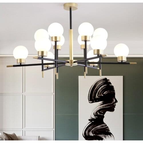 Modern Minimalist Chandelier Nordic Atmosphere Home Living Room Lamp Bedroom Study Restaurant Creative Magic Bean Chandelier