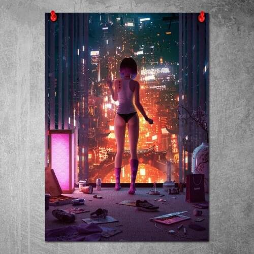 Modern Canvas Poster Lonely Girl Wall Art Painting Nordic Posters and Prints Wall Pictures for Home Decor No Frame