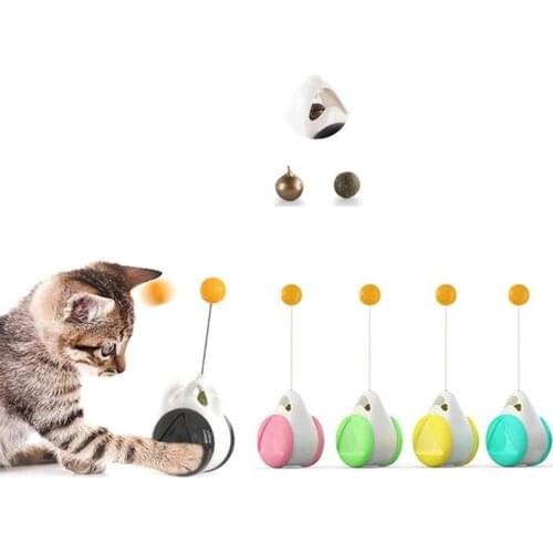Tumbler Swing Toys For Cats Kitten Interactive Balance Car Cat Chasing Toy With Catnip Funny Pet Products for Cats