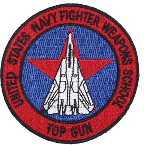 TACTICS US NAVY WEAPONS SCHOOL TOP GUN SQUADRON EMBROIDERED BADGE PATCH - World military Store