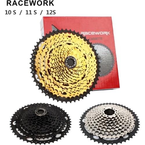 RACEWORK 11-42T 11-46T 11-50T 11-52T 10s 11s 12s Speed Mountain mtb Bike bicycle Cassette 42T 46T 50T 52T flywheel black gold