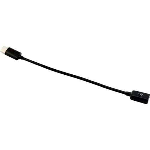 1pc 15cm USB Micro Female Jack to USB 3.1 Type C Male Plug Connector Data Charging Adapter Cable Cord Black