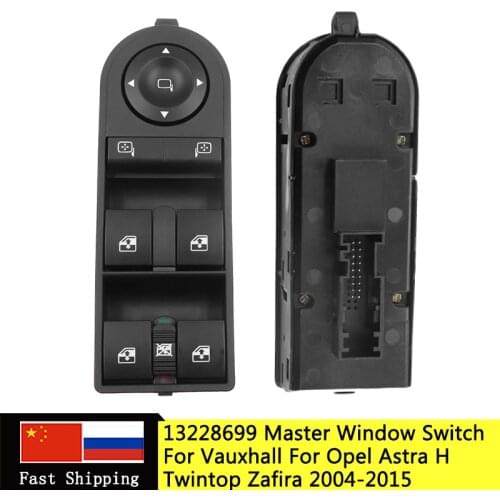 13228699 13215153 Front Left Car Electric Master Window Switch For Vauxhall For Opel Astra H Twintop Zafira 2004-2015 13228877
