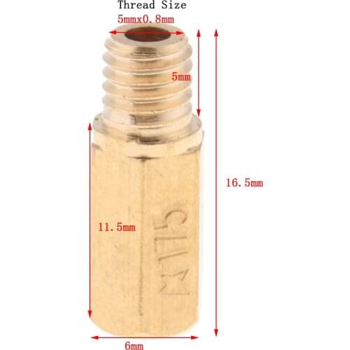 5pcs 178 Hexagon Main Injector Nozzle for Keihin Carburetor PWK FCR OKO KOSO