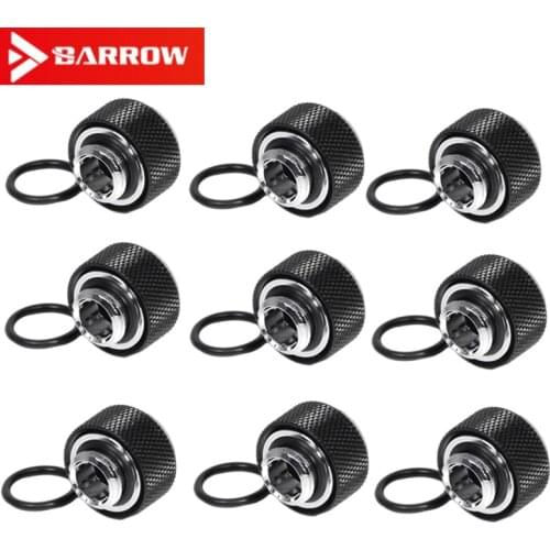 9pcs/lot OD12/14/16mm Hard Tube Fitting Water Cooling Metal Connector G1/4'' OD12mm 14mm OD16mm Hand Compression Brass Fitting