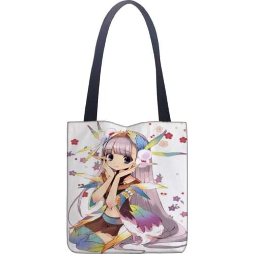 New Arrival Bag Anime Handbag Fashion Printing Soft Open Pocket Casual Tote Double shoulder Strap For Women Student