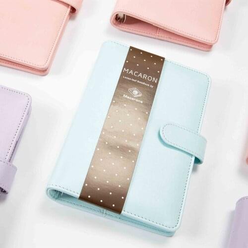 Macaron Leather Spiral Notebook Original Office Personal Diary/week Planner/agenda Organizer Cute Ring Stationery Binder A5 A6