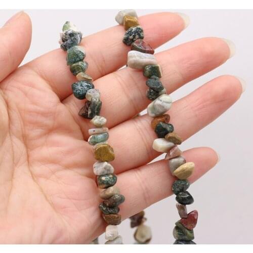 Natural Stone Beads irregularly Shaped India Agate Gravel Loose Beads For Jewelry Making DIY Bracelet Necklace Accessories