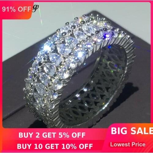 Choucong Handmade Finger Ring 5A Zircon Cz 925 Sterling silver Engagement Wedding Band Rings for women men Fashion Jewelry