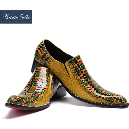 Christia Bella British Style Fashion Mens Shoes Genuine Leather Men Party and Wedding Loafers Summer Breathable Flats