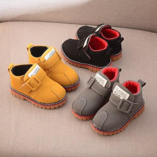 Kids student Children shoes for toddlers Girls' boots rubber booties Winter boy Ankle platform Womens high platform snow
