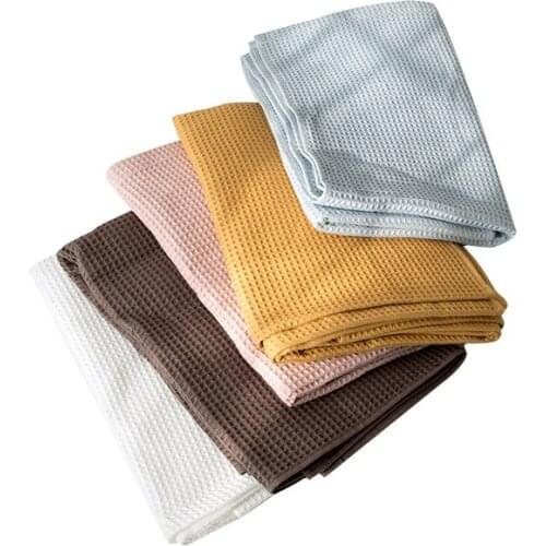 85x34/140x70cm pink/yellow/blue/white/brown cotton waffle pattern face towel adult single towel bath towel hand towel kids