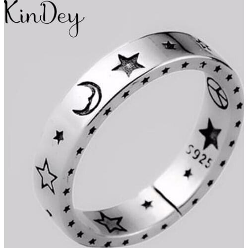 Personality Exaggerated Gothic Moon Star Rings For Women Charm Engagement Jewelry Girls Open Finger Knuckle Rings