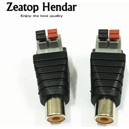 10Pcs CAT5 To Camera CCTV Video Balun RCA Female Jack AV Screw Terminal Pressed Connector RCA Female to Terminal Block