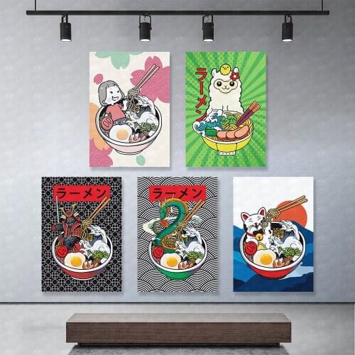 Canvas Paintings Wall Art Home Japan Cartoon Animal Cute Decor Beautiful Poster HD Prints Modular Pictures Living Room Framework