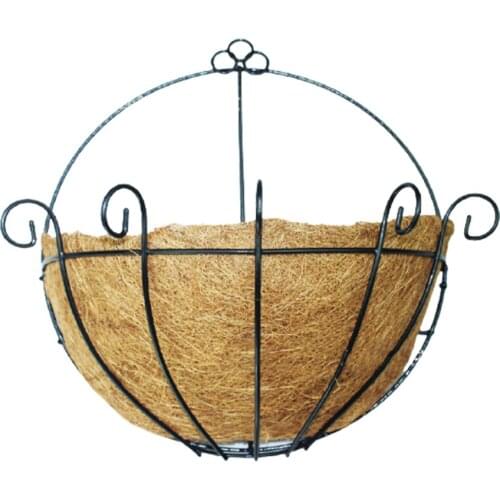 Coconut Hanging Basket Planter Pot Gardening Tool Handmade Home Decoration Half Round Indoor Outdoor Craft Macrame Wall Decor