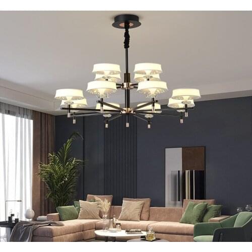 Living room lamp chandelier modern simple light luxury dining room lamp northern Europe bedroom atmosphere LED lamps