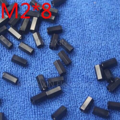 M2*8 1pcs Black nylon Standoff Spacer Standard M2 Female-Female 8mm Standoff Kit Repair Plastic parts Accessories High Quality