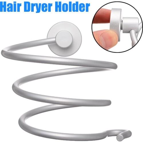 Metal Hair Dryer Stand Holder Wall Mounted Hairdryer Rack Holder Hanger Bathroom Fixtures Mayitr