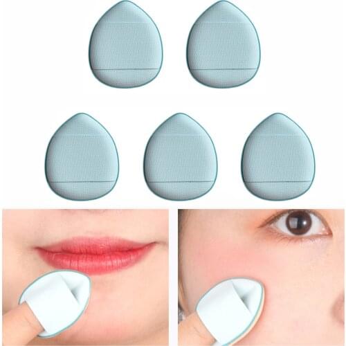 Mini 5pc Size Finger Shape Cosmetic Puff Air Sponge Cushion Women Soft Foundation Concealer Highlighter Makeup Puff Sponge Tool