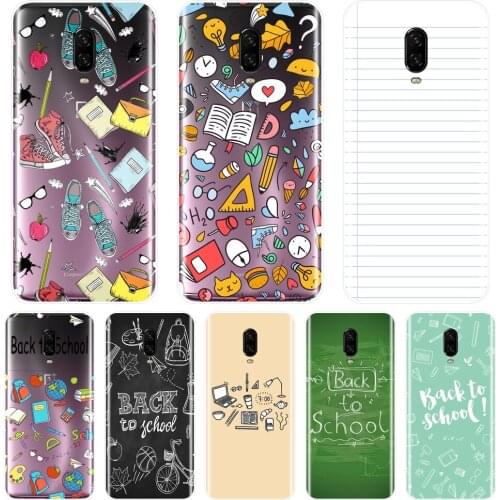 Soft Phone Case For OnePlus 6 6T 5 5T 3 3T Book School Yellow Green Black Text Silicone Back Cover For One Plus 3 3T 5 5T 6 6T