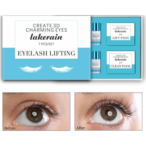 Lakerain Professional Use 7 in 1 Eyelash Lift Kit Serum Tool Lashes Curl Full