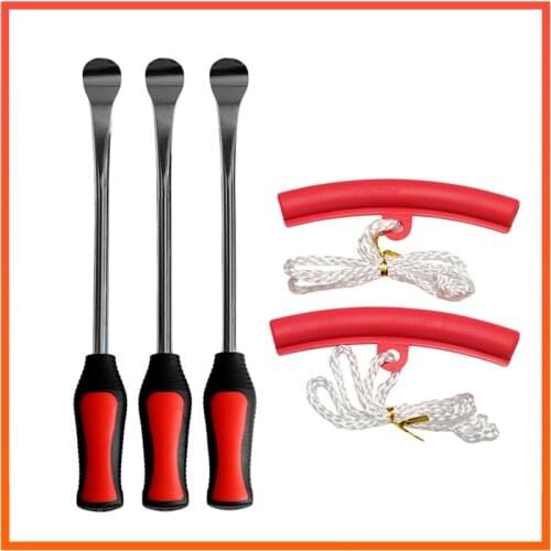 5 in 1 Tire Changing Set Tire Levers Spoon Set Spoon Lever Tools Heavy Duty Motorcycle Bike Car Tire Irons Tool Kit