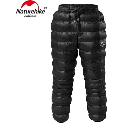 Naturehike Outdoor Lightweight Down Pants Waterproof Wear Hiking Camping Warm Winter Goose Portable NH18K210-K