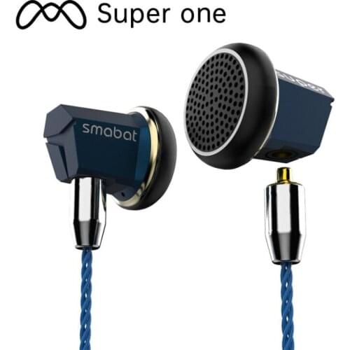 Smabat Super one Earphone Biocomposite Diaphragm 15.4mm Earbuds Labyrinth Space Acoustics Headphones Detachable Cable With Mi