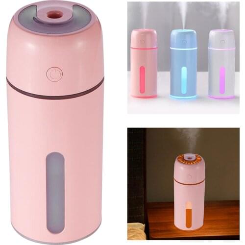 Portable Mini Humidifier Car Home USB LED Lamp Air Diffuser Mist Purifier