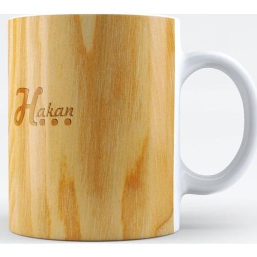 Personalized Wood Texture Design Mug Cup