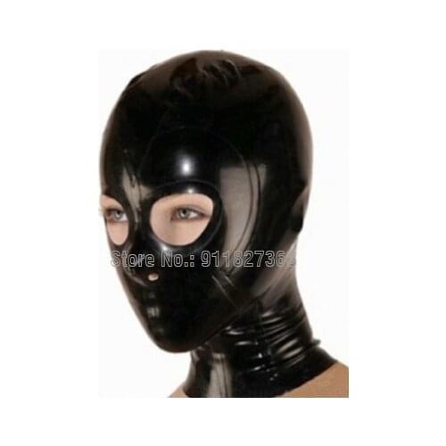 Handmade Latex costumes hoods masks closed mouth w black zipper