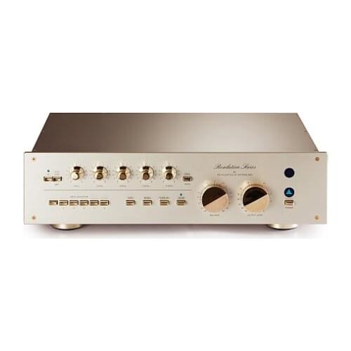 Swiss FM-268C full balance preamp - all aluminum gold / black amplifier chassis (446 * 262 * 110mm)