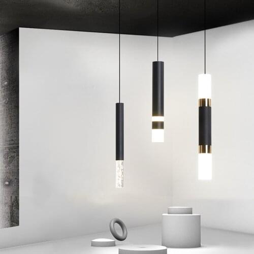 Modern Long Cable Pendant Lamps Bedroom Bedside Living Room Foyer Hanging Light Nordic Acrylic LED Ceiling Pendant Lamp