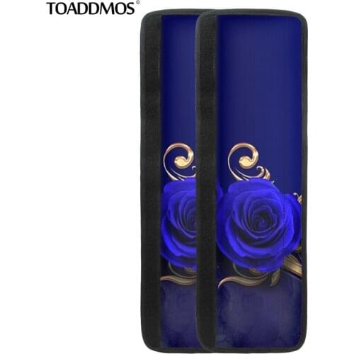 TOADDMOS Blue Love Rose Pattern Refrigerator Protector Fridge Door Handle Cover Protection Home Accessories Kitchen Appliance
