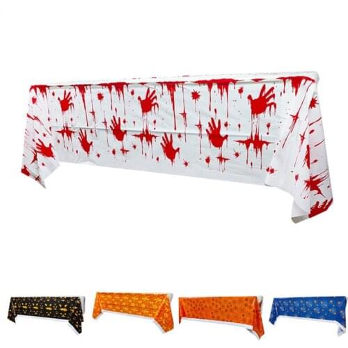 Halloween Decoration Table Home Decor Horror Blood Handprint Tablecloths Creative Dining Table Covers Halloween Party Supplies