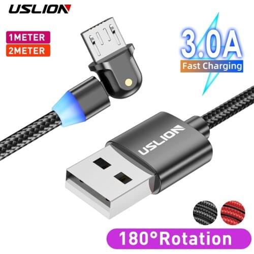 USLION Fast Charger Micro USB Cable Andriod Mobile Phone Microusb Charge Data Cord Charging For Samsung Xiaomi Redmi Note 5 Pro