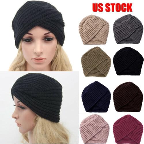 Unisex Bohemia Style Men Women Knit Beanie Winter Hat Ski Slouchy Chic Crossed Outdoor Warm Knitted Hat Hiking Caps Black Beige
