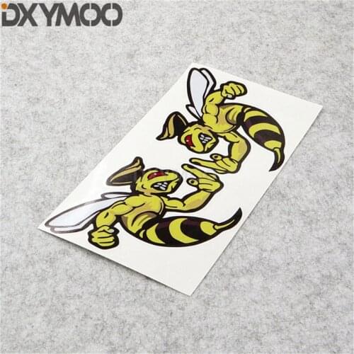 1 pair Fighting Honeybee Car Styling Vinyl Decal Motorcycle Bike Stickers for GTS300 250 SPRINT PRIMAVERA 12x10.8cm