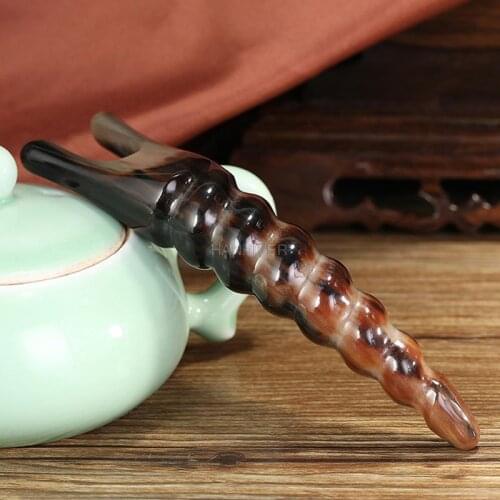 1pc Eye lift yak horn point bar horn muscle pull rod texture delicate massage gua sha