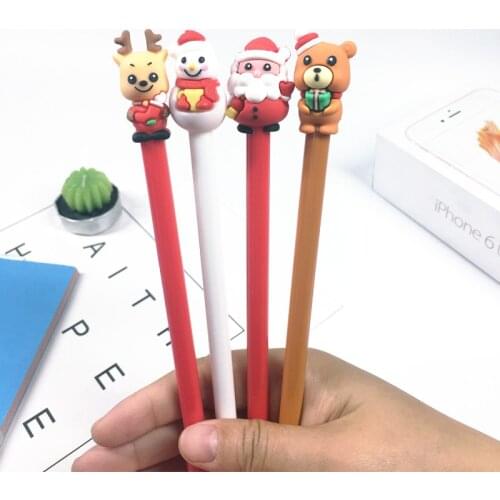 1 pcs Santa Claus series neutral pen creative cartoon cute Christmas tree signature pen gift for children