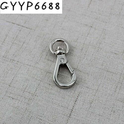 10pcs 50pcs 20mm small trigger snap hook clasp metal clip swivel dog purse adjusted strap hook clasp leash bags handbag