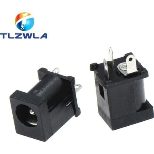 10Pcs Vertical DC Power Socket Connector Jack For 5.5x2.1mm 5.5x2.5mm DC Power Plug